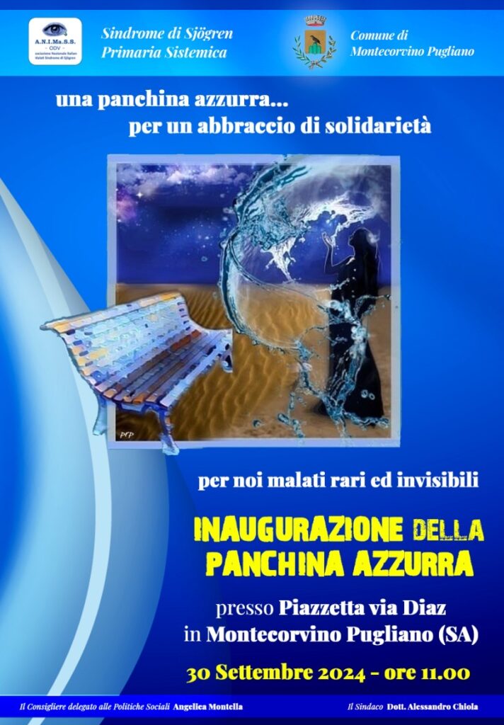 Sindrome di Sjögren: lunedì 30 settembre inaugurazione della panchina azzurra